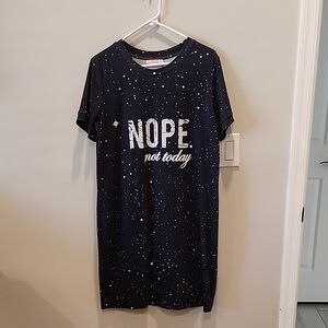 Navy Graphic T-Shirt Dress